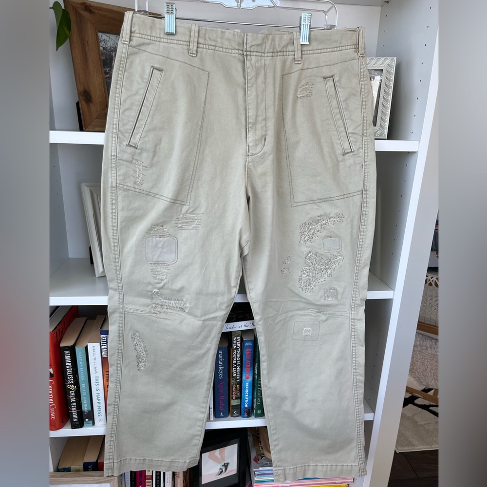 Pilcro/Anthropologie Distressed NWT Khaki Pants Size 31